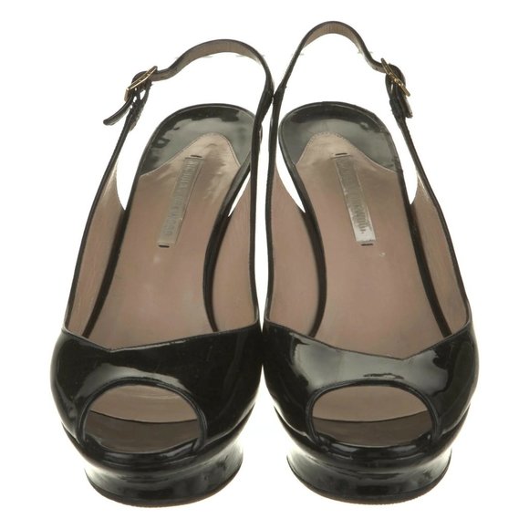 NICHOLAS KIRKWOOD Patent Leather Slingback Sandals Sz IT 36 - Picture 3 of 6